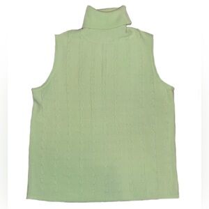 Vintage light green sleeveless turtleneck